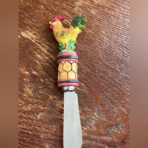 Colorful Rooster Cheese Spreaders - Picture 2 of 7